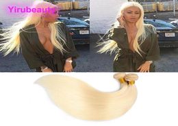 Maleisisch menselijk haar 2 bundels 613 blond recht twee stukken haarproducten maagdelijk haar 613 kleur 1030 inch inslagen7333749