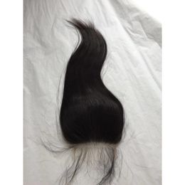 Cabelo humano malaio 4x4 fechamento de renda hd cor de renda cabelo virgem reto 4 por 4 fechamento com produtos de cabelo de bebê cor natural