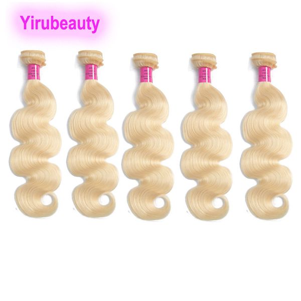 Extensions de cheveux humains malaisiens Vague de corps 613 # Yirubeauty Blonde Double trames 10 Bundles Produits capillaires teintables