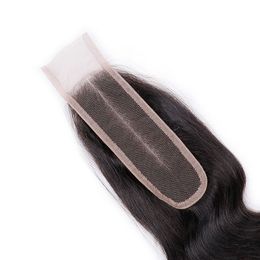 Maleisische menselijk haar vetersluiting twee bij zes 2X6 Remy Top sluitingen Body Wave natuurlijke kleur 8-20inch