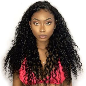 Malaisienne vague d'eau U partie perruque pour les femmes noires 150% Remy couleur naturelle cheveux humains humides et ondulés perruques sans colle