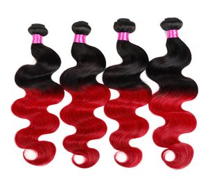 Maleisisch Indiaas Peruaans Braziliaans Maagdelijk haarbundels Tweekleurig Donkere wortels Blond Ombre Body Wave Echt haar 1b27 1b30 1b99j9257383