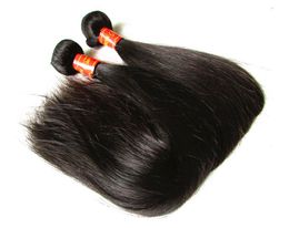 Paquetes de pelo recto de la Virgen Malasia Color natural Sin procesar Remy Planeos humanos Extensión del cabello 4 PCS 400g Lote Corte de un donante