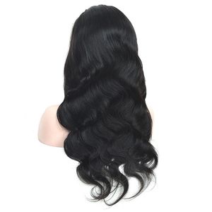 Maleisische Onverwerkte Menselijk Haar 4X4 Vetersluiting Pruik 10-32inch Natuurlijke Kleur Body Wave Lace Pruiken 180% 210% Dichtheid