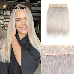 Hola Hair Extensions Echt mensenhaar 140 gram Fish Wire Hair Slilcone Ring on New Hola Hair Flip Hair Inslag Bella Hair Julienchina Quality Full Hair Goal voor vrouwen