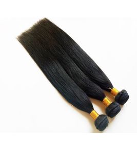 Cheveux vierges malaisiens cheveux humains indiens droite 3 4 5pcs tisser les paquets de cheveux Remy brésiliens non transformés couleur et noir 1 9120628