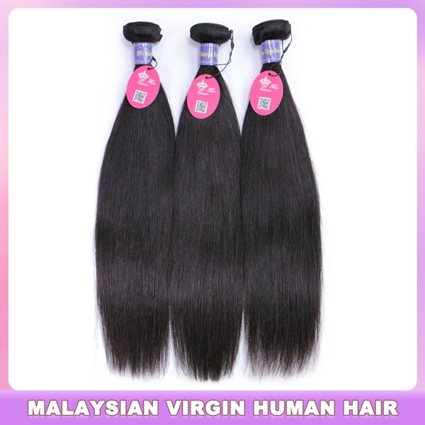 Malaisienne Vierge Humaine Cheveux Raides Raides 08 à 28 Pas Cher Prix Extensions de Cheveux Humains Weave No Tangle Livraison Gratuite Queen Hair Products