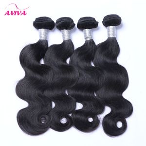 Maleisische Virgin Haar Weave Bundels Body Wave 3 / 4pcs Lot Onverwerkte 7A Maleisische Remy Menselijk Hair Extensions Tangle Free Hair Wefts Can Dye