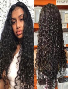 MALAYSIAN Water Wave U partie Wig pour femmes noires 180 24 pouces couleur naturelle cheveux humains perruques sans glue2060351