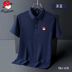 Malbon Golf Men's Polos Summer Printing Malbon T -shirt Polo Shirt Men Hoogwaardige heren voor heren met korte mouwen Snel drogende topbedrijf 464