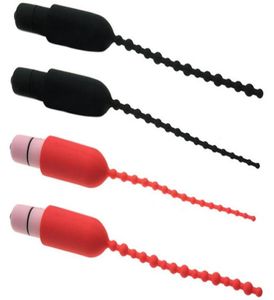 Mannelijke 7 Frequentie Vibrerende Zachte Siliconen Urethrale Klinkende Stretching Stimuleren Kralen Dilatator Penis Plug Vibrator Volwassen Bdsm Sex T6721094