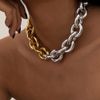 Colliers de chaînes dorées cubaines mâles et femelles Bracelettes Bracelet Style Hiphop Short gras grande clavicule épaisse chaîne de mode Métal texture5794987