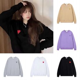 Mannelijke en vrouwelijke designer trui met lange mouwen Hoogwaardige borduursels Rood hart en letter A combinatie Amis Paris pullover Paar broer zussen Sweatshirt mi1