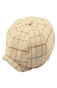 Casquette octogonale en feutre de grande taille pour homme, béret à grande tête, chapeau de journal en laine, grande taille, 57 60, automne et hiver, LJ2011268902098