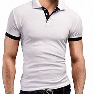 Hombre Butt manga corta Patchwork Slim Camisetas Casual Hombres Transpirable Verano Camiseta Tops BSD-ZT115 m8Sd #