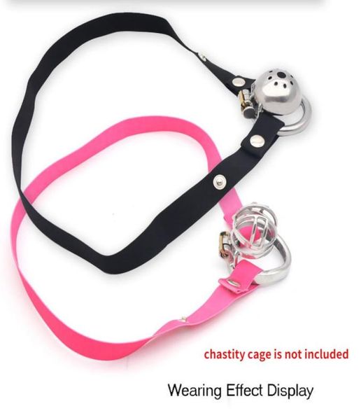 Cage mâle dispositif Anti-arrêt bande élastique ceinture auxiliaire seulement anneau réglable sous-vêtements corde Les anneaux Scrotum jouets sexy3394893