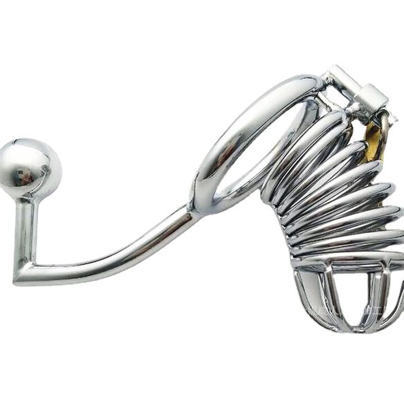 Dispositifs de chasteté masculins Cage Bondage pénis Cage en acier inoxydable verrouillable anneau de coq gode jouets sexuels pour hommes