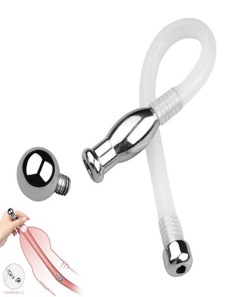 Dispositivo de Castidad masculina catéter uretral tapón para pene camilla uretral dilatador jaula para pene SM juguetes sexy para men2571755