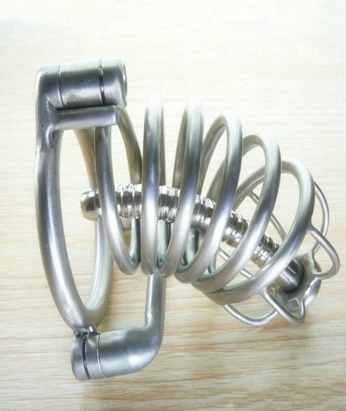 Dispositifs de chasteté masculins Dernier dispositif de retenue de bondage Enforcer Long Birdlocked Cage à oiseaux Harnais sexuel Permanent Cbt Pénis urétral Esclave T3303219