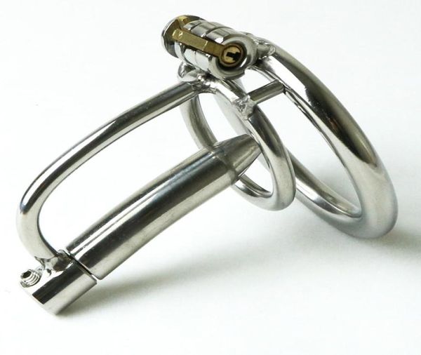 Jaula para pene masculina con sonido uretral extraíble, anillo para pene con bloqueo para pene, Juguetes sexuales para hombres Belt9575352