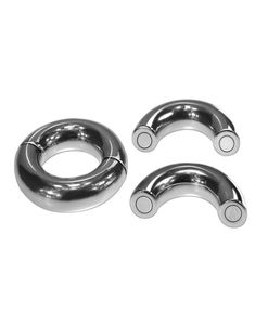 Cockrings mâles pénis anneau magnétique en acier inoxydable Scrotum Bondage Poids Boule Couchette de boule adulte CBT Toy2531478