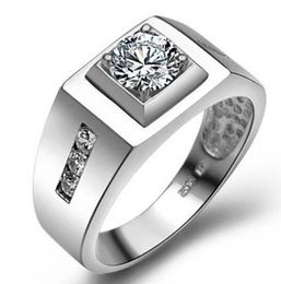 Anillo de compromiso para hombre, Plata de Ley 925, anillos de boda con circonita AAAAA para hombre, joyería fina para dedo