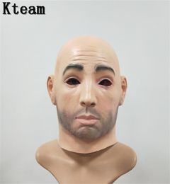Masque facial masculin latex silicone Machina masques de peau humaine réalistes mascarade de danse d'Halloween beau masque crossdress révéler femmes3211678