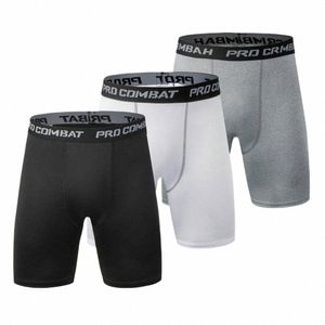 Mannelijke Fitn Sneldrogende Strakke Shorts Elastische Compri Legging Trainingsbroek Mannen Running Shorts Zwart Grijs Plus Size 3XL q61y #