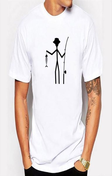 Macho Funny Funning Pasting Tshirt O Neck Manga corta Mens de verano Camas informales Camas