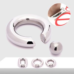 Mannelijke Zware Balzakstretcher Gewicht Roestvrij Staal Metalen Scrotum Hanger Duty Enhancer Cock Penis Ring Trainer Bdsm Cbt Seksspeeltjes 240102