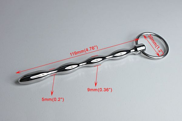 Dispositivi di castità Perline lunghe maschili Tubo uretrale Nuovo acciaio inossidabile dal suono bello caldo #t65