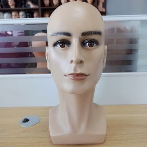Mannelijk mannequin dummy head -model voor pruik hoed zonnebril headset display stand heren manikin head