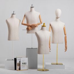 Mannequins masculins Body accessoires pour les vêtements Store du haut du corps Mannequin Stand de vêtements masculins Stand de fenêtre de corps factice