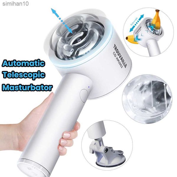 Male Mastubator Sex Toys Mains Libres Automatique Telesic Silicone Vagina Masturbation pour Hommes Fellation Sexs Machine Marchandises Adultes 18 L230518