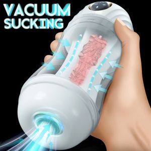 Masturbateur masculin Jouets Sucer automatique Masturbation Coupe pour hommes Oral Vagin Fellation Aspiration Vibrant Sex Machine Produits pour adultes 240105