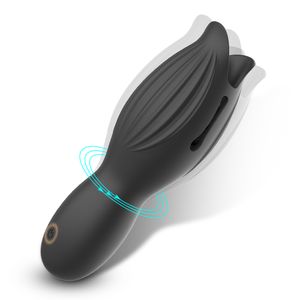 Mannelijke masturbator vibrator sexy speelgoed voor mannen glans stimuleren massager penis vertraging trainer elektronische orale climax 10 modi
