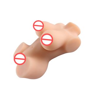 Masturbateurs masculins, mini poupée de sexe en silicone avec sein vagin et anus, vraies poupées d'amour solides en 3D, jouets sexuels pour hommes