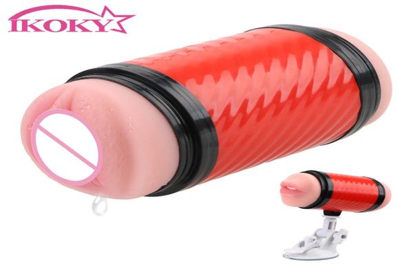 Masturbador masculinoVagina Anal Suave Garganta Profunda Coño Masturbador vaginal Juguetes sexuales realistas para hombres con varilla calefactora Taza de avión X037708438