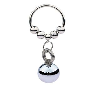 Mâle boule en métal Cockrings cintre civière Extender coq pendentif agrandisseurs agrandissement pénis retard anneau Sex Toys pour hommes HH022172265