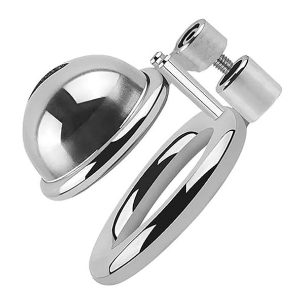 Dispositivo de Castidad de Metal masculino jaula de castidad jaula de acero inoxidable anillo para pene cinturón de castidad juguete sexual para hombres