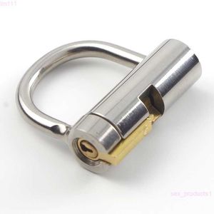 Cerradura PA masculina, anillo en D de acero inoxidable, Piercing para glande, Dispositivo de Castidad, esclavo, restricción de pene, Juguetes sexuales para hombres 37K7