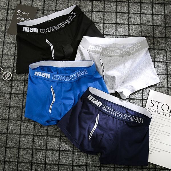 Culotte Homme Coton Sous-Vêtements Boxers Respirant Homme Boxer Solide Slip Confortable Marque Shorts Hommes Sous-Vêtements 365 LJ200922