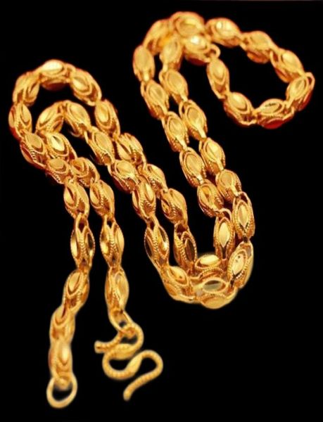 Pendentif masculin Collier rempli d'or massif 24k pour les hommes Fine collier de pendentif de luxe jaune de luxe pour bijoux de fête G0913778172