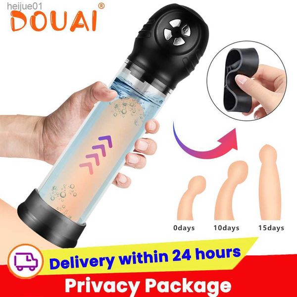 Pompe à pénis pour hommes Pompe à eau sous vide pour hommes Extenseur de pénis automatique Enhancer Masturbateur Penile Trainer Adult Sex Toys pour Homme L230518