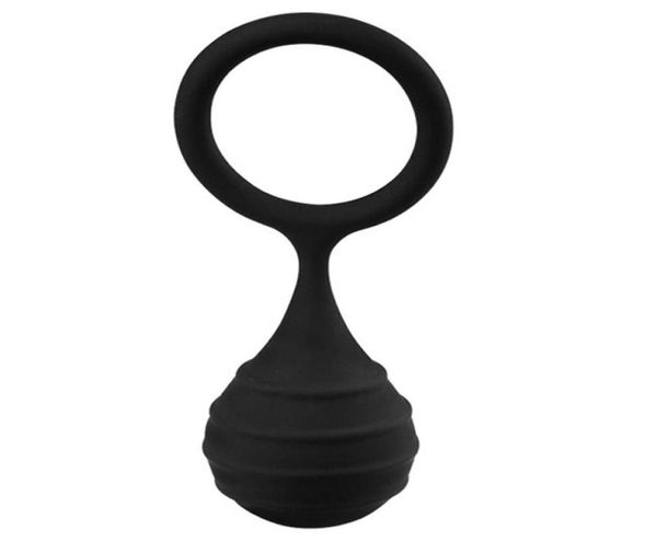 Pénis masculin étirement exercice retard poids balle silicone anneau de coq scrotum bondage balles civière jouets sexuels pour men8517046