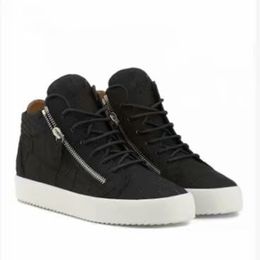 Plate-forme masculine Mode Confortable Double Zippers Sneakers Casual Outdoor Martin Bottes Hommes Marque High Top Snakeskin Sneakers Taille 35-46 zxcsdaxcsd