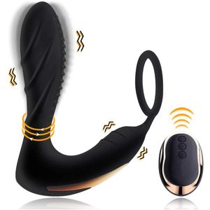 Massage de la Prostate Portable masculin avec anneau télécommande Anal Silicone vibrateur jouets sexuels pour hommes étanche godemichet Anal entraînement du pénis