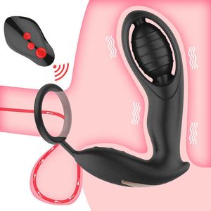 Mannelijke prostaat massageranale pluggen vibrator siliconen buttplug voor mannen buttplug vertraging ejaculatiering vibrators