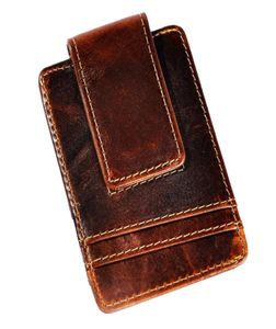 Male de qualité Fashion Travel Slim portefeuille Front Pocket Magnetic Money Clip Mini Card Case Purse for Men 1058C27639589925758