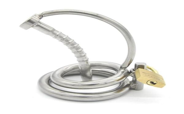 Cage en acier inoxydable mâle tube fileté cambré Men039S Dispositif de ceinture de verrouillage métallique avec un long cathéter urétral Doctorm8439904